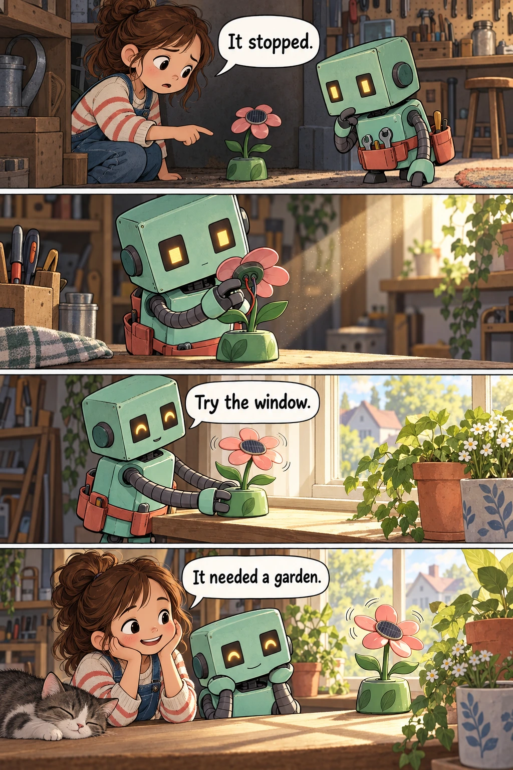 A Patch of Sun, page 1. A full transcript follows the comic.