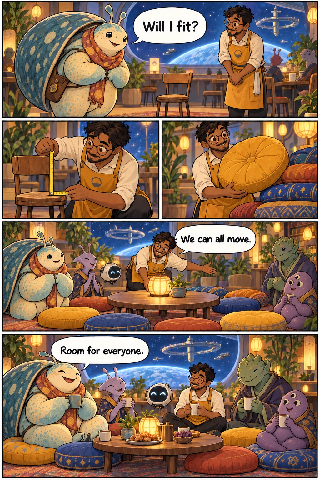 One More Chair, page 1. A full transcript follows the comic.