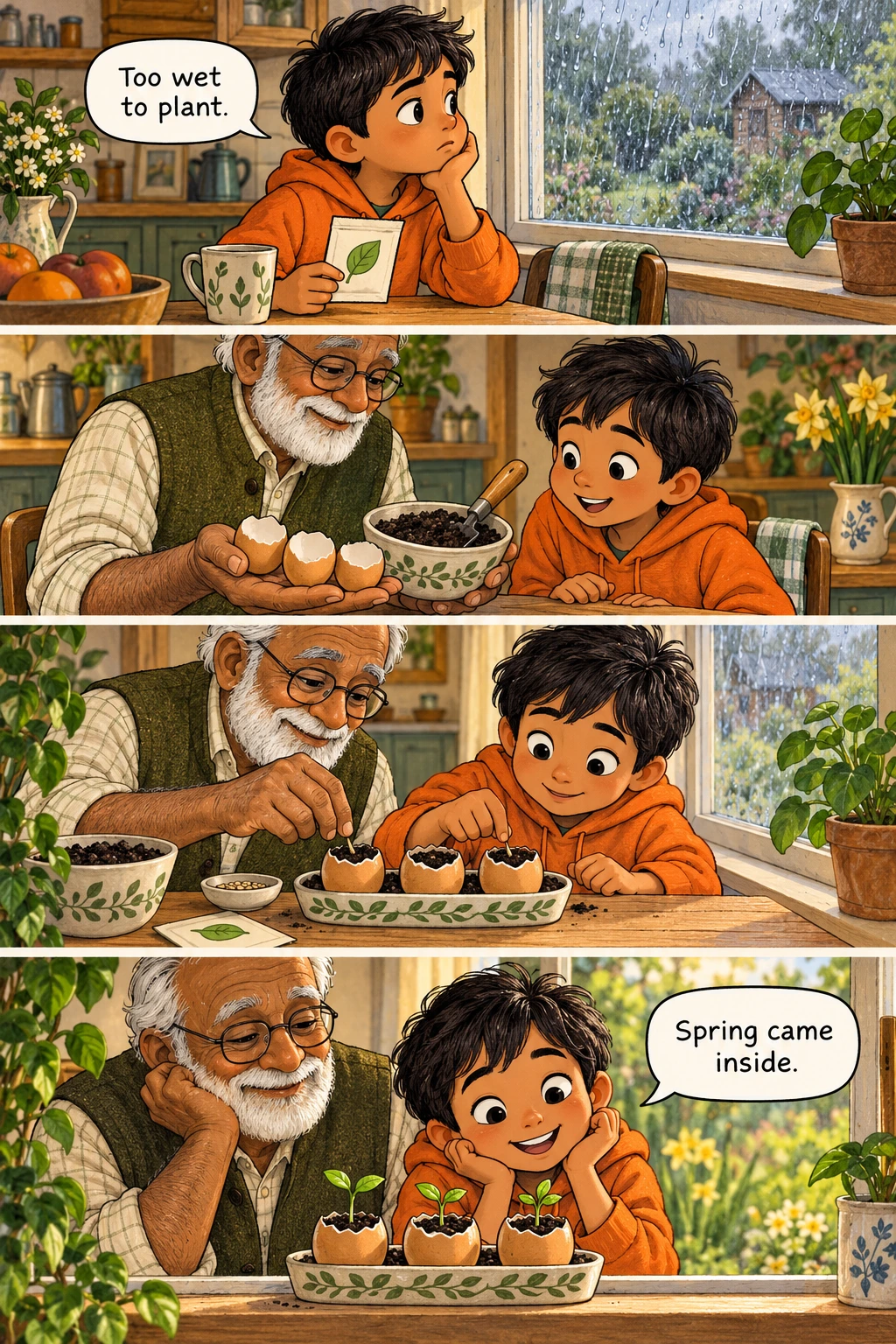 Pocket Sized Spring, page 1. A full transcript follows the comic.