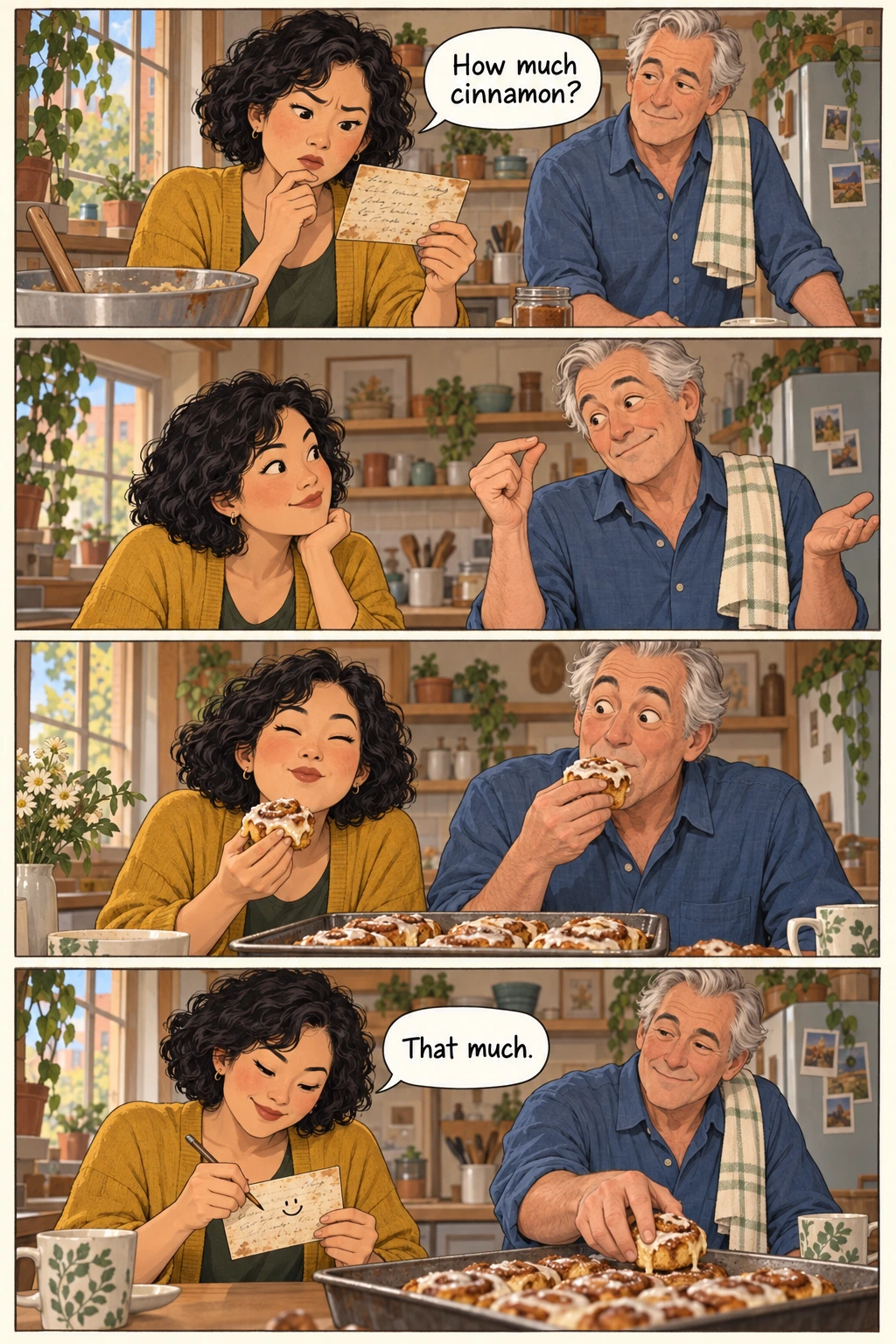 Recipe in Pencil, page 1. A full transcript follows the comic.
