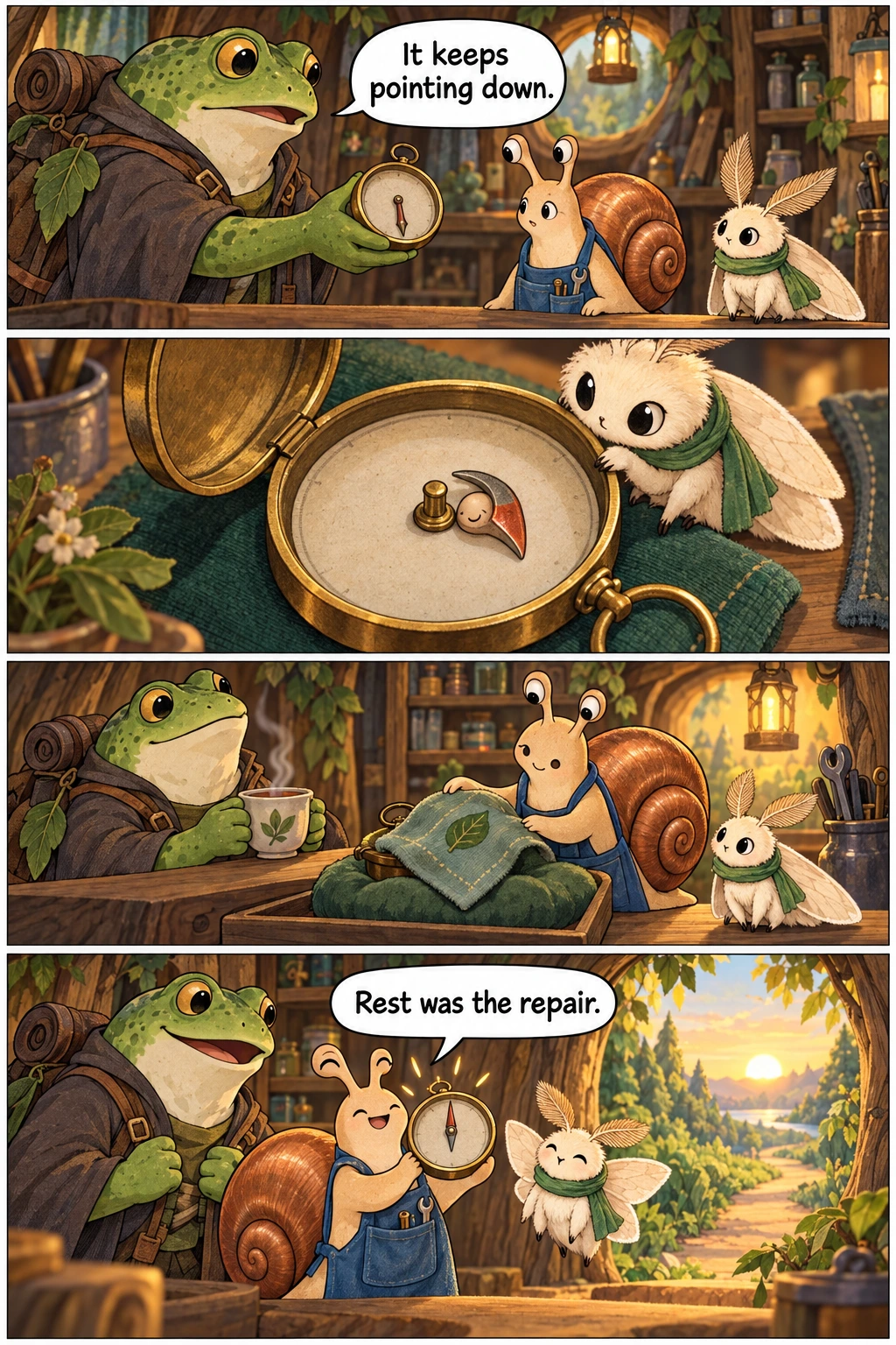 The Compass Nap, page 1. A full transcript follows the comic.