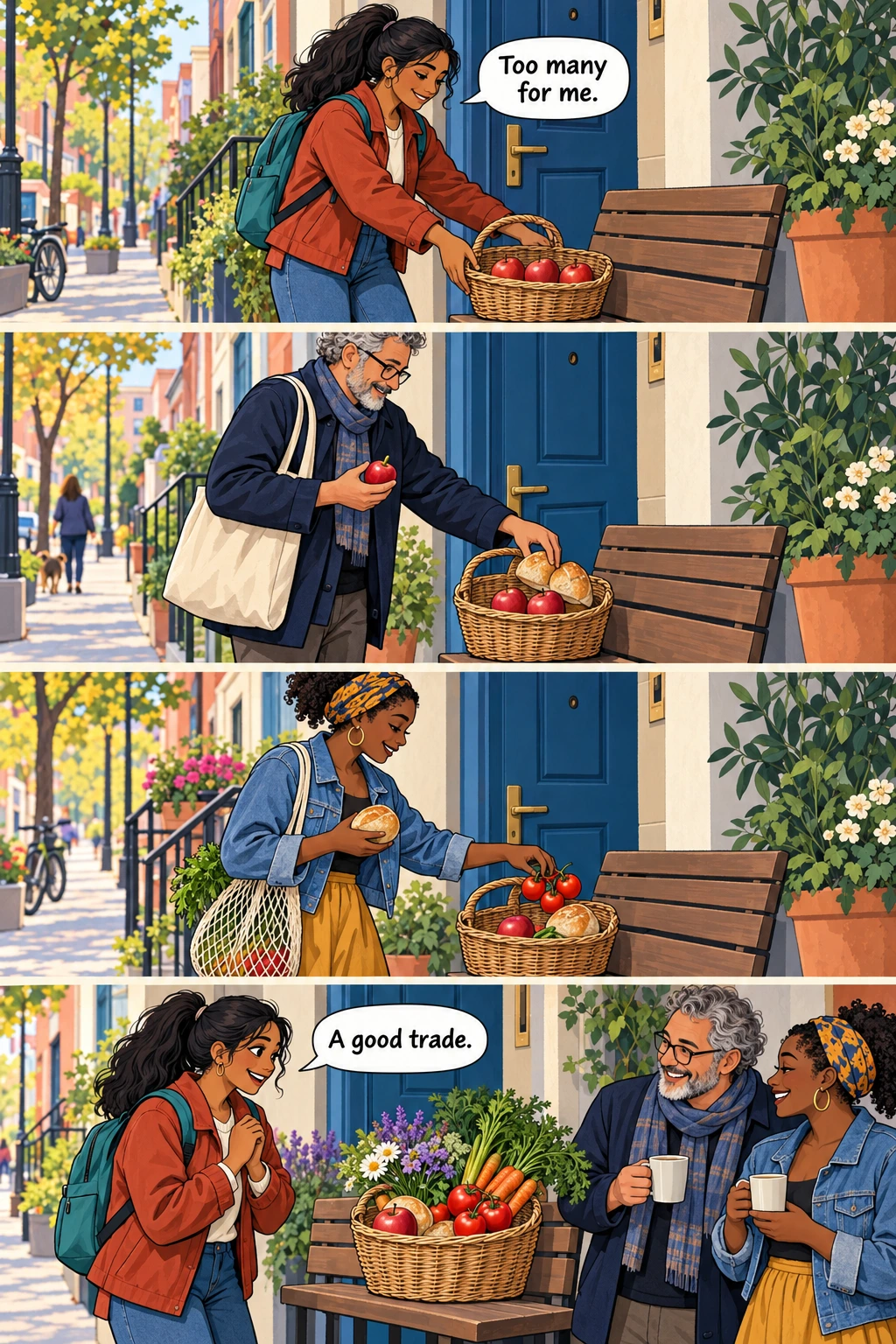 The Empty Basket, page 1. A full transcript follows the comic.