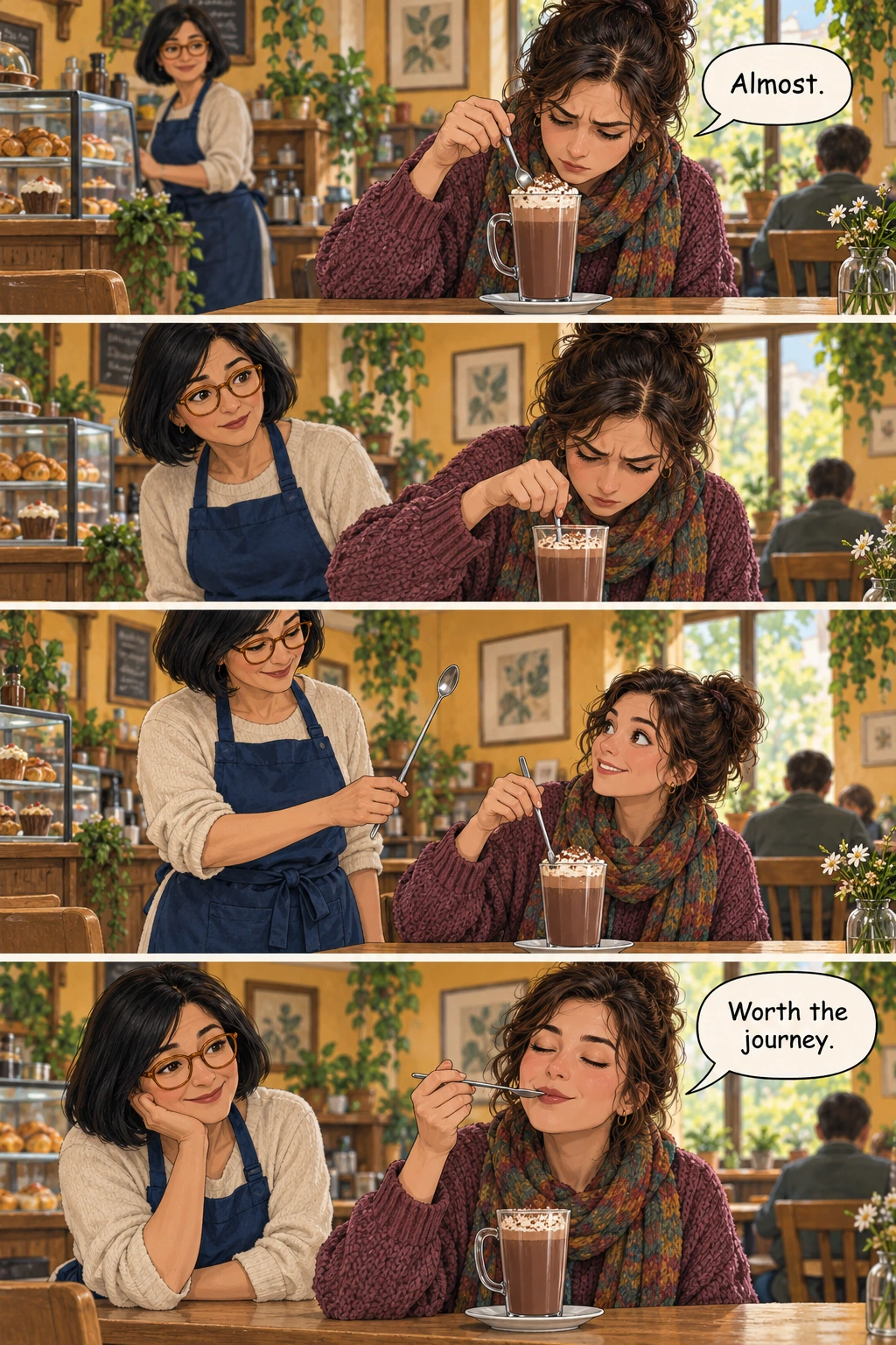 The Long Spoon, page 1. A full transcript follows the comic.