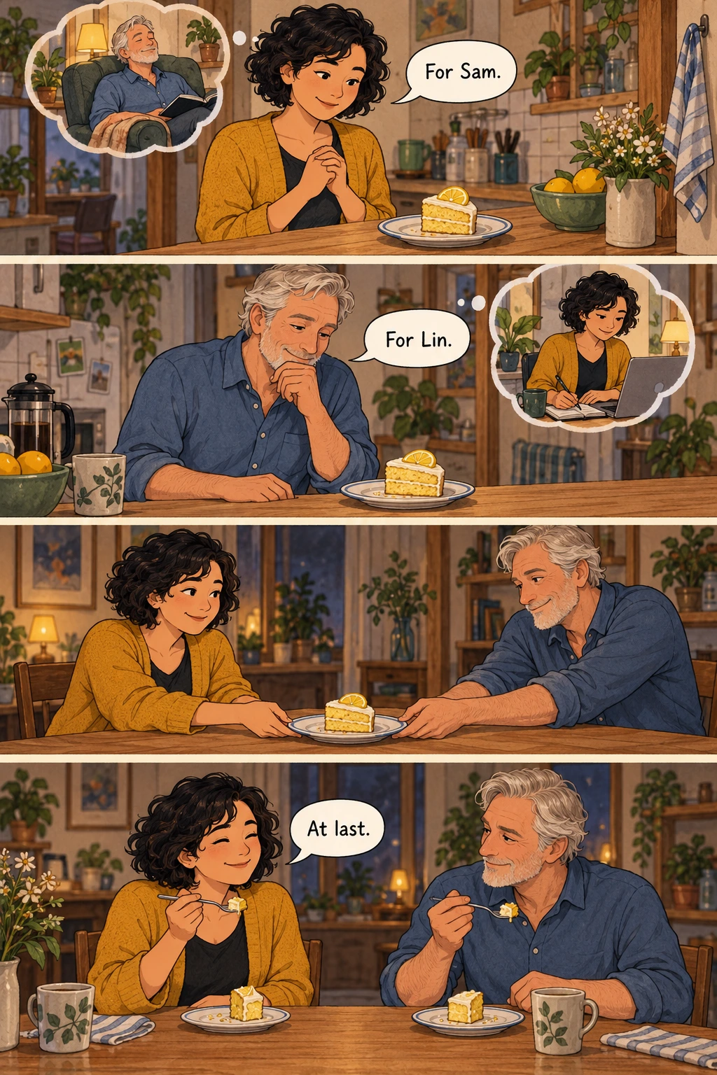 The Saved Slice, page 1. A full transcript follows the comic.