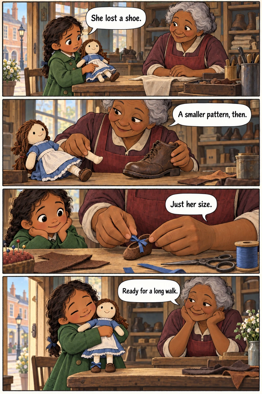 The Smallest Shoe, page 1. A full transcript follows the comic.