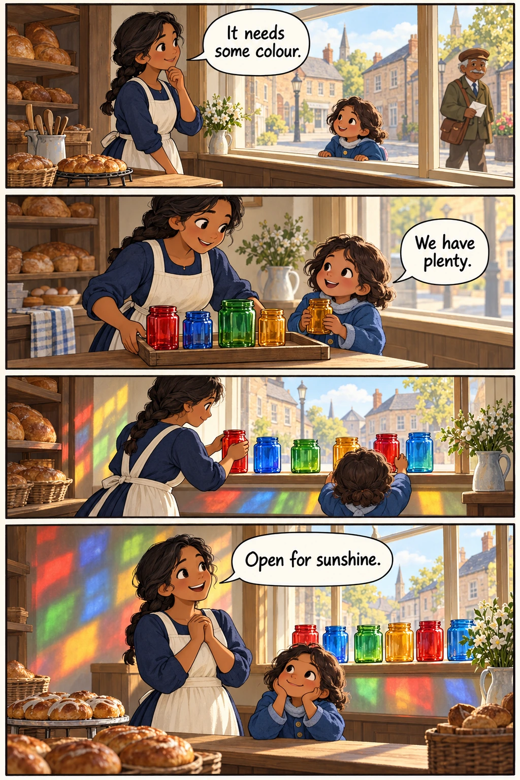 The Sunday Window, page 1. A full transcript follows the comic.