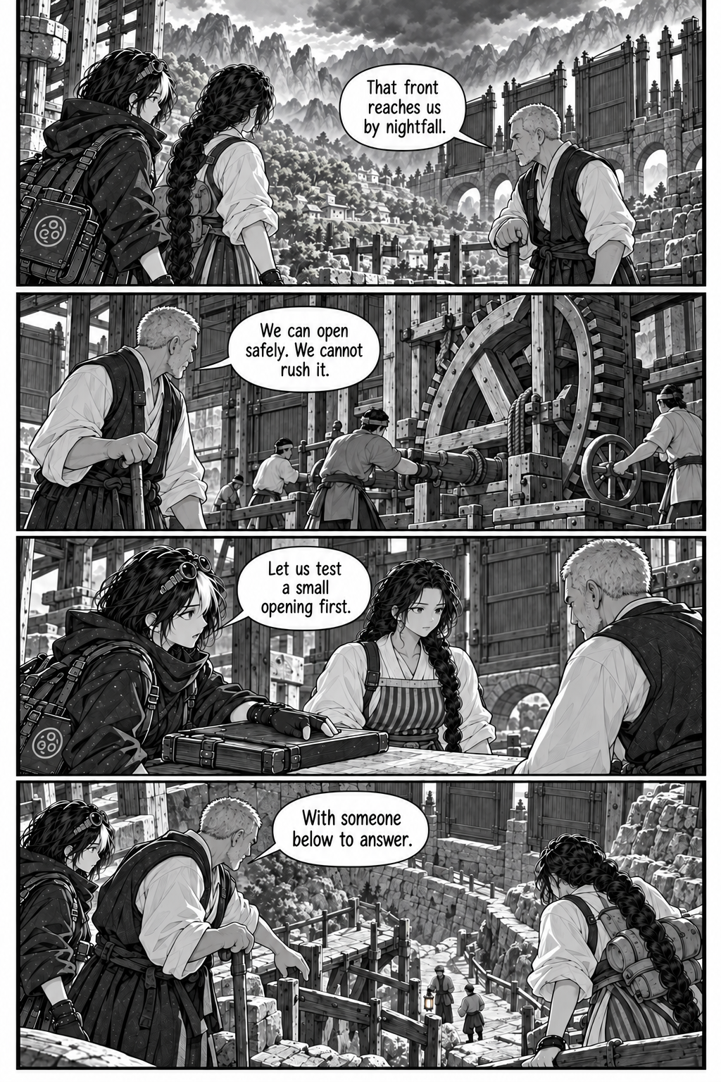 Borrowed Thunder, Chapter 5, page 7. An approaching weather front prompts a proposal for a controlled test.