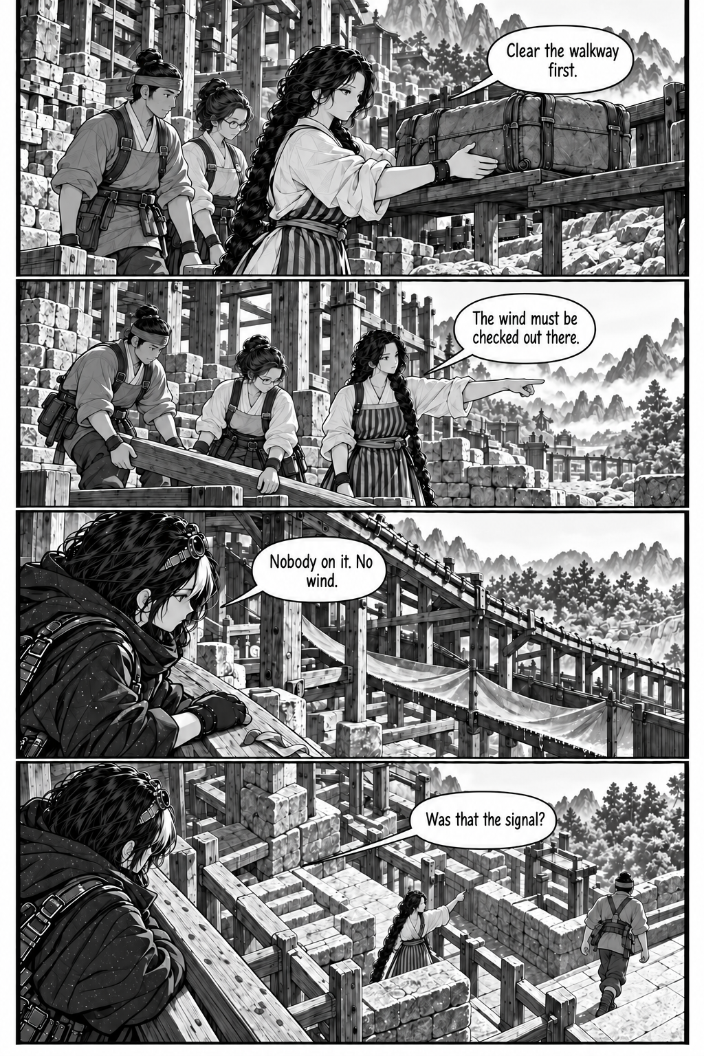 Eda clears the lower crossing while Neri mistakes a pointing arm for readiness.