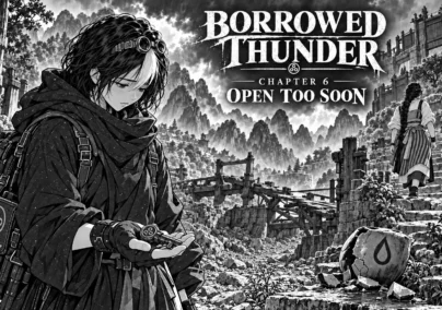 Chapter 6 - Open Too Soon. Neri holds the key beside a broken rain jar and crossing.