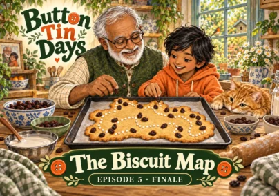 Button Tin Days — Episode 5: The Biscuit Map. Tailored episode cover.