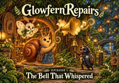 Glowfern Repairs — Episode 1: The Bell That Whispered. Tailored episode cover.