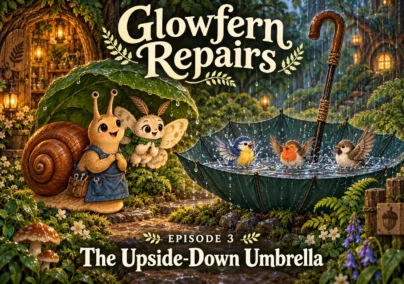 Glowfern Repairs — Episode 3: The Upside-Down Umbrella. Tailored episode cover.