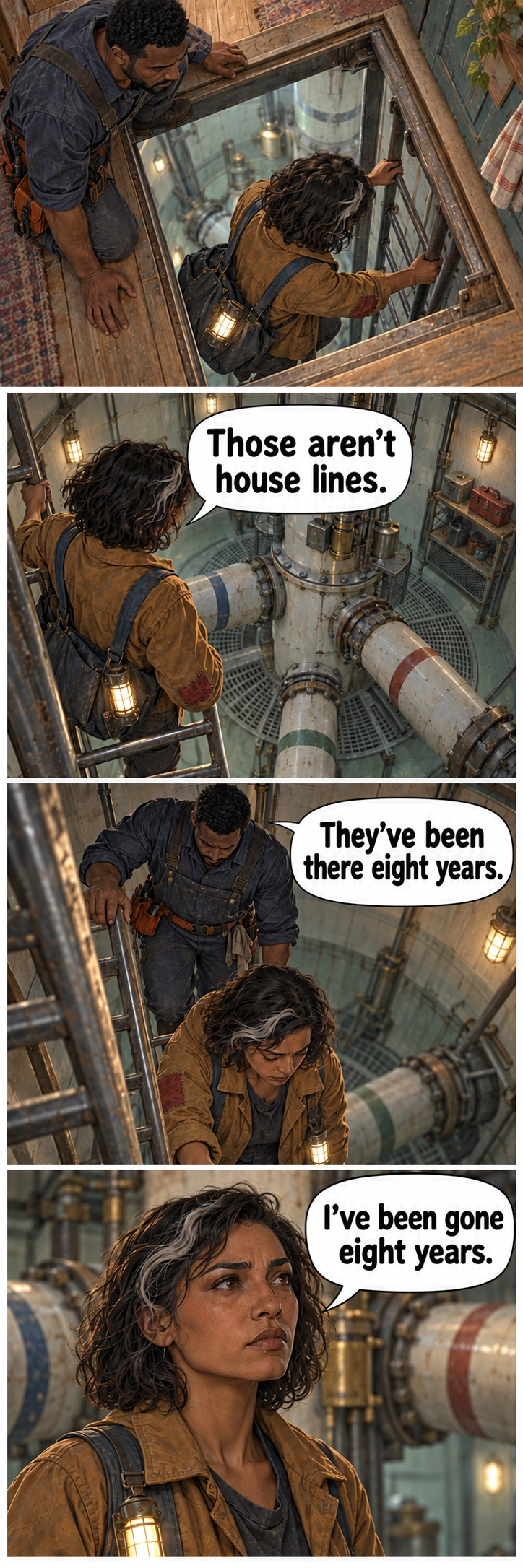 The Spare Key, sequence 3. Full description and dialogue in the accessible transcript.
