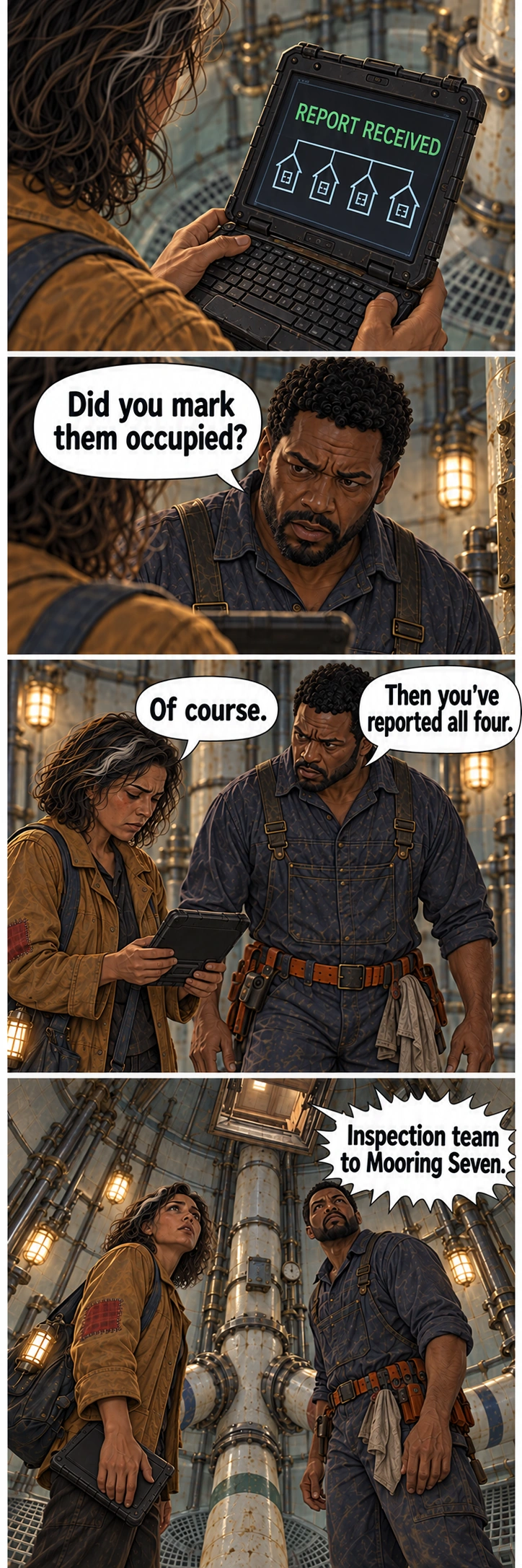The Spare Key, sequence 6. Full description and dialogue in the accessible transcript.