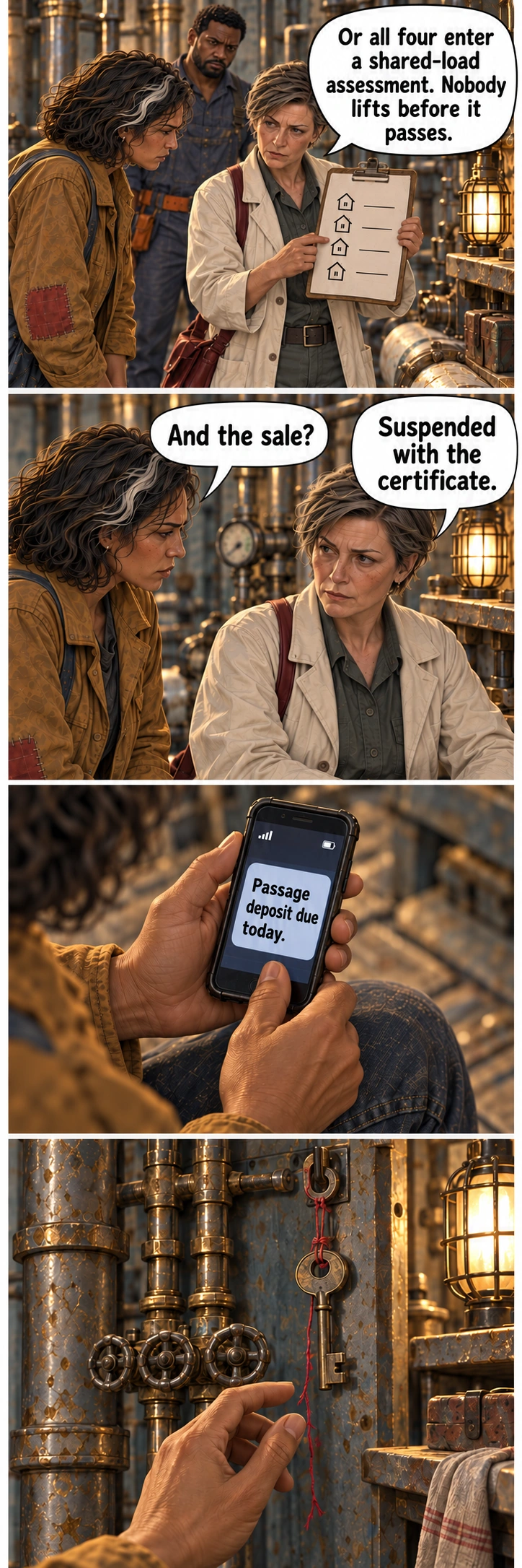 The Spare Key, sequence 10. Full description and dialogue in the accessible transcript.