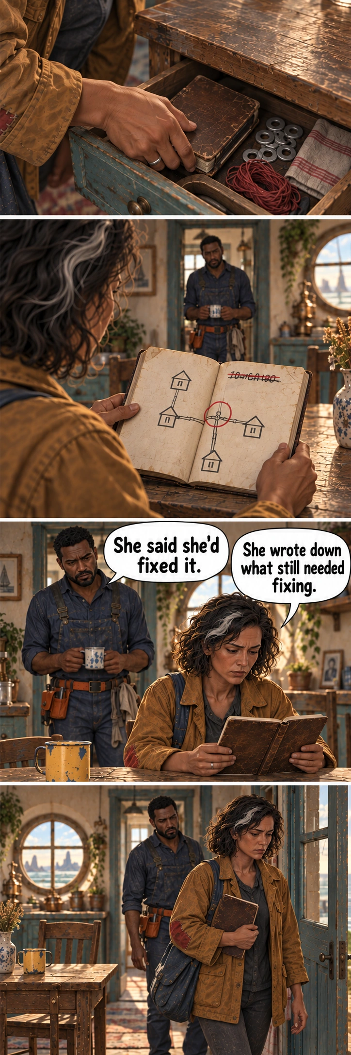 The Spare Key, sequence 11. Full description and dialogue in the accessible transcript.