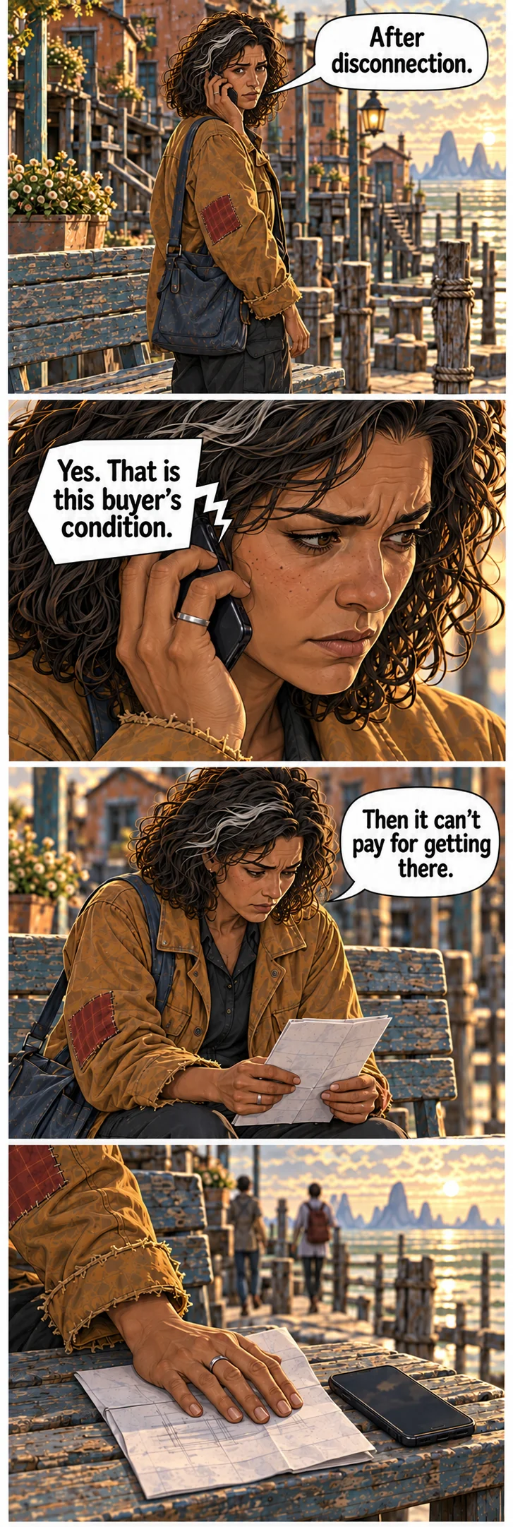The Price of Staying, sequence 9: The money arrives afterwards.
