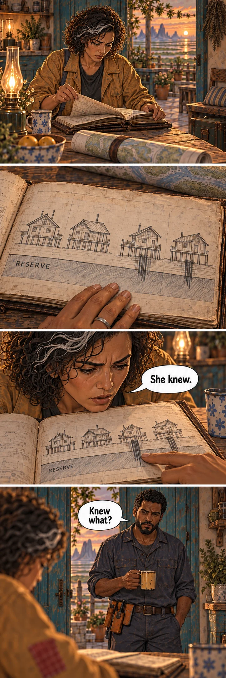 Everything Sela Omitted, sequence 1: The line in the book.