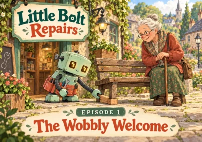 Little Bolt Repairs — Episode 1: The Wobbly Welcome. Tailored episode cover.
