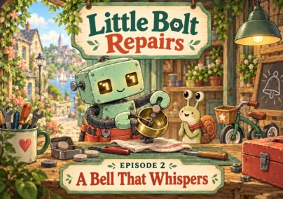 Little Bolt Repairs — Episode 2: A Bell That Whispers. Tailored episode cover.