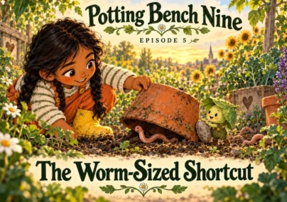 Potting Bench Nine — Episode 5: The Worm-Sized Shortcut. Tailored episode cover.