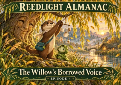 Reedlight Almanac — Episode 4: The Willow’s Borrowed Voice. Tailored episode cover.