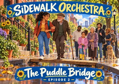 Sidewalk Orchestra — Episode 2: The Puddle Bridge. Tailored episode cover.