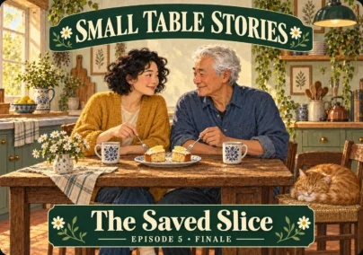Small Table Stories — Episode 5: The Saved Slice. Tailored episode cover.