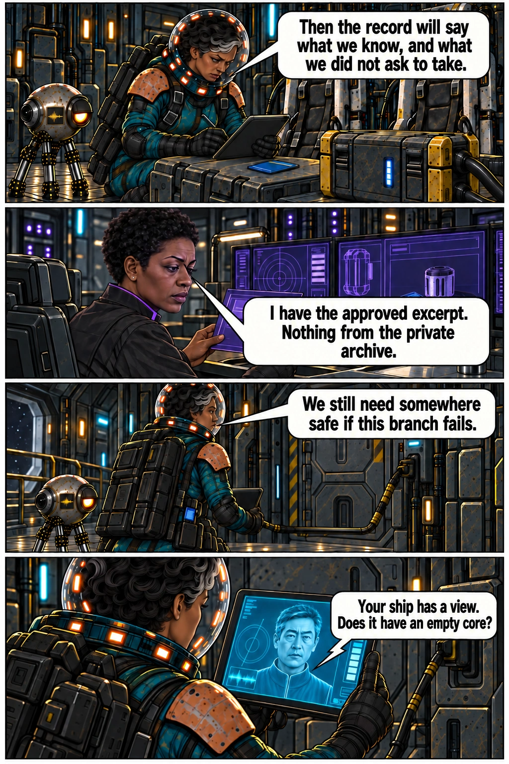 The limited evidence is filed while Mara looks for local shelter. Full dialogue and scene descriptions are in the transcript below.