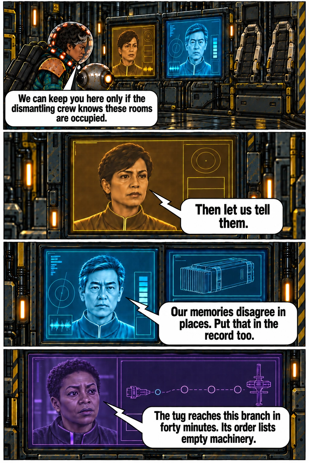 The residents choose how their evidence will be heard. Full dialogue and scene descriptions are in the transcript below.